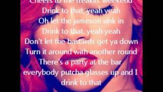 Rihanna Cheers Drink To That with On Screen Lyrics [upl. by Sirtimed853]