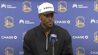 I am very thankful for Draymond  Jimmy Butler reacts to his first game with the Warriors [upl. by Lennad]