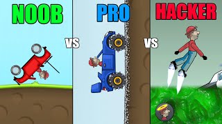 Hill Climb Racing 1  NOOB vs PRO vs HACKER [upl. by Vince76]