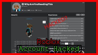 LAST NIGHT SOMEONE TRIED TO HACK MY ROBLOX ACCOUNT [upl. by Iramohs616]