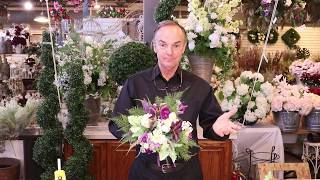 HOW TO Make an EASY and BEAUTIFUL Silk Wedding Bouquet  Artificial Flowers from Silk Scapes [upl. by Quartus622]