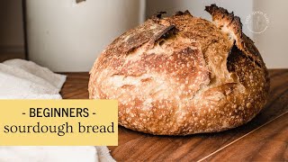 How to Make No Knead Sourdough Bread  Baked in a Dutch Oven [upl. by Oigaib]