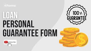 Loan Personal Guarantee Form EXPLAINED [upl. by Acinonrev]