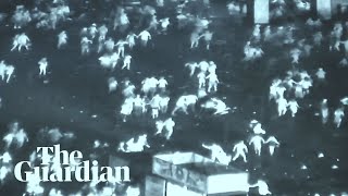 Las Vegas shooting newly released CCTV captures chaos [upl. by Yeffej]