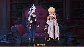 All Shenhe Voice Lines  Imaginarium Theater Lobby [upl. by Ayital]