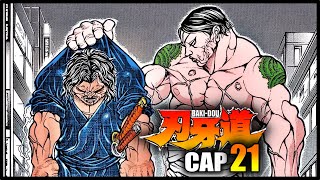 HANAYAMA SUPERA A MUSASHI MIYAMOTO  BAKI HANMA TEMP 4 CAPITULO 21 SAGA DE MUSASHI [upl. by Aicnelav]