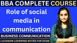 Role of social media in communication  social media in communication  Communication  bba [upl. by Tiphane]