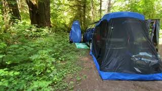 Minivan Camper TailVeil Tent ARB Awning Room quick camp walkthrough [upl. by Devin300]