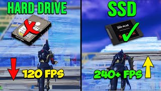 SSD VS HDD Fortnite BenchMarks  How to Boost FPS Fortnite Chapter 2 Season 4 [upl. by Ellynn]