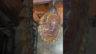 Check it out Beautiful glass sea turtle shell with Stephen at Dragon Ranch glassblowing art [upl. by Gnok]