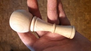 Woodturning Baby Rattle complete [upl. by Ridley]