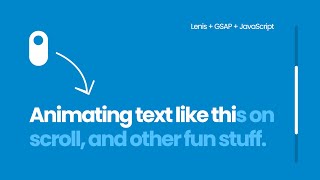 Create Modern Text Scroll Animations 🖱️ [upl. by Ayahs118]