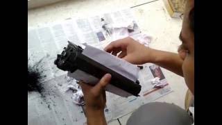 Canon LBP 6000 toner refill How to refill laser printer toner cartridge [upl. by Tsepmet]