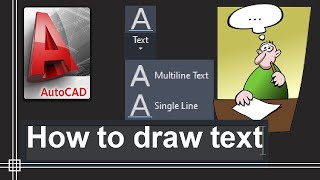 Autocad 2020  How to insert Text [upl. by Yusuk]