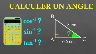 3e Calculer la mesure dun angle avec les formules de trigonométrie [upl. by Arihay729]