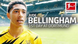 Jude Bellinghams First Day at Borussia Dortmund [upl. by Lenci831]