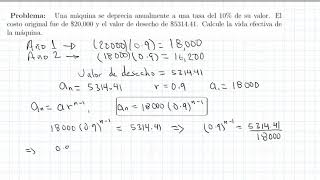 Depreciación de una máquina [upl. by Kosaka]