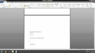 MS Word Cross Referencing 1  Table of Contents CreatingUpdating [upl. by Nerac]