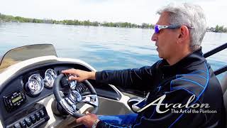 9 How to Drive a Pontoon in Rough Water  2017 Avalon Luxury Pontoons [upl. by Engedus]