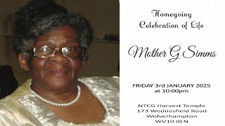 Homegoing Celebration of Life of Mother G Simms [upl. by Rurik792]