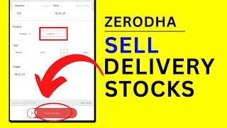 How to Sell Delivery Stocks in Zerodha [upl. by Romo]