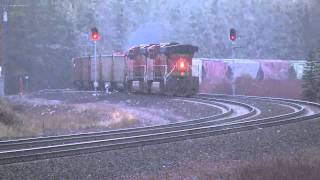 BNSF Train meet at Marias Pass [upl. by Tehr]