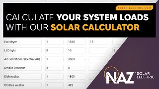 Calculate Your System Loads with Our Solar Calculator [upl. by Kjersti]