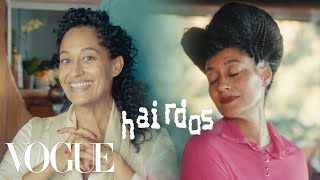 Tracee Ellis Ross Gets a New Hairdo While Talking Hair Care and Her Mom  Vogue [upl. by Idaf389]