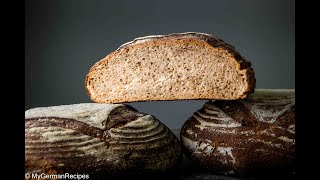 Authentic German Sourdough Rye Bread with Wheat Mischbrot  easy ✪ MyGermanRecipes [upl. by Gilligan220]