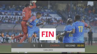 RDC VS ZAMBIE LIVE SCORE CAN 2024 EN CÔTE DIVOIRE 1 BUT PARTOUT [upl. by Mich]