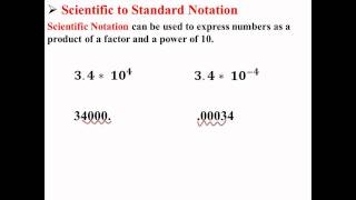 Scientific to Standard Notation [upl. by Airdnoed]