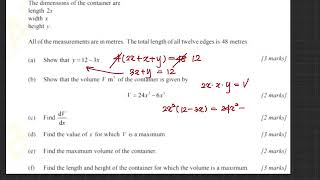 IB MATH AI SL PASTPAPER Topic 51 Differential calculus 기출문제 [upl. by Behnken]