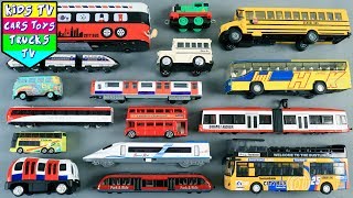 Learn Buses And Trains For Toddlers [upl. by Udall]