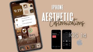 HOW TO Aesthetic iPhone Customization with iOS 14  Widgets Shortcuts  Apps [upl. by Suiramad]