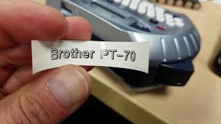 Brother PT70 label backing remover [upl. by Tichonn]