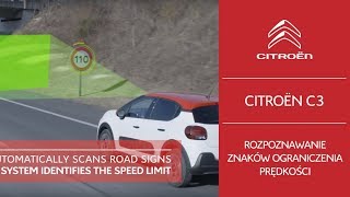 Citroën C3  Rozpoznawanie Znaków Ograniczenia Prędkości [upl. by Aihsikal948]