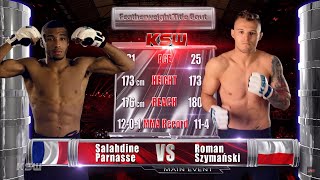 KSW Free Fight Salahdine Parnasse wins his first KSW title [upl. by Zildjian934]