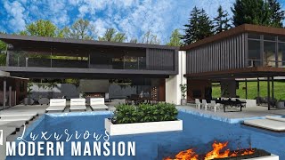 Bloxburg Luxury Modern Mansion  Speedbuild  Roblox Bloxburg [upl. by Coltson889]