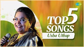 Top 5 Usha Uthup Songs Auva Auva Koi Yahan Nache Ramba Ho Ho Hari Om Hari Hare Rama Hare Krishna [upl. by Xylon423]