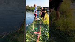 Fishing trap technique in nature 🤣🥰 fishing fishtrap fish [upl. by Jorie]