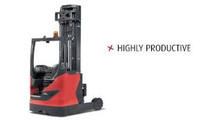 Linde R Series Moving Mast Reach Forklift [upl. by Yrrej]