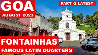 Goa  Fontainhas  August 2023  Famous Latin Quarter  Portuguese Houses  Panjim City  Goa Vlog [upl. by Hsekar851]