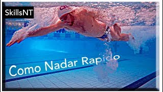 Como nadar a crol rapido Tecnica de natacion [upl. by Yessydo202]