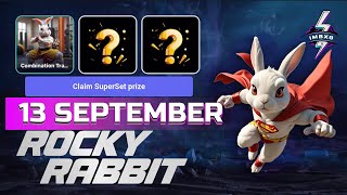 13 SEPTEMBER Rocky Rabbit SuperSet Today  Daily Combo Cards Today  Pass Game Code [upl. by Olsen]