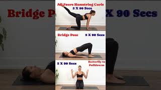 All Fours Hamstring CurlsBridge PoseButterfly to Pulldowns motivation beginnerworkout exercise [upl. by Arthur558]