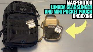 EDC Unboxing and Overview of Maxpedition Lunada Gearslinger and Mini Pocket Organizer [upl. by Nikos]