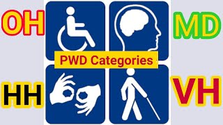 Handicapped  PWD Categories OH  VH  HH  MD Full Explanation [upl. by Ylyl]