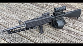 Airsoft Viper Tech GBBR Colt LMG  Diemaco LSW [upl. by Arymahs937]