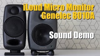 Genelec 8010A Genelec G One vs iLoud Micro Monitor  Sound Demo w Bass Test [upl. by Nwahsar804]