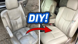 I TRANSFORMED My Tahoe’s Filthy Old Leather Seats [upl. by Cardon]